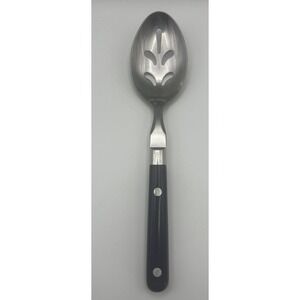 WF Washington Forge MARDI GRAS Navy Blue Stainless SLOTTED Serving Spoon Korea